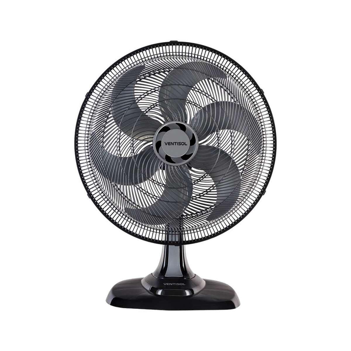 Ventilador de Mesa 6 Pás 50cm Preto 127V VENTISOL