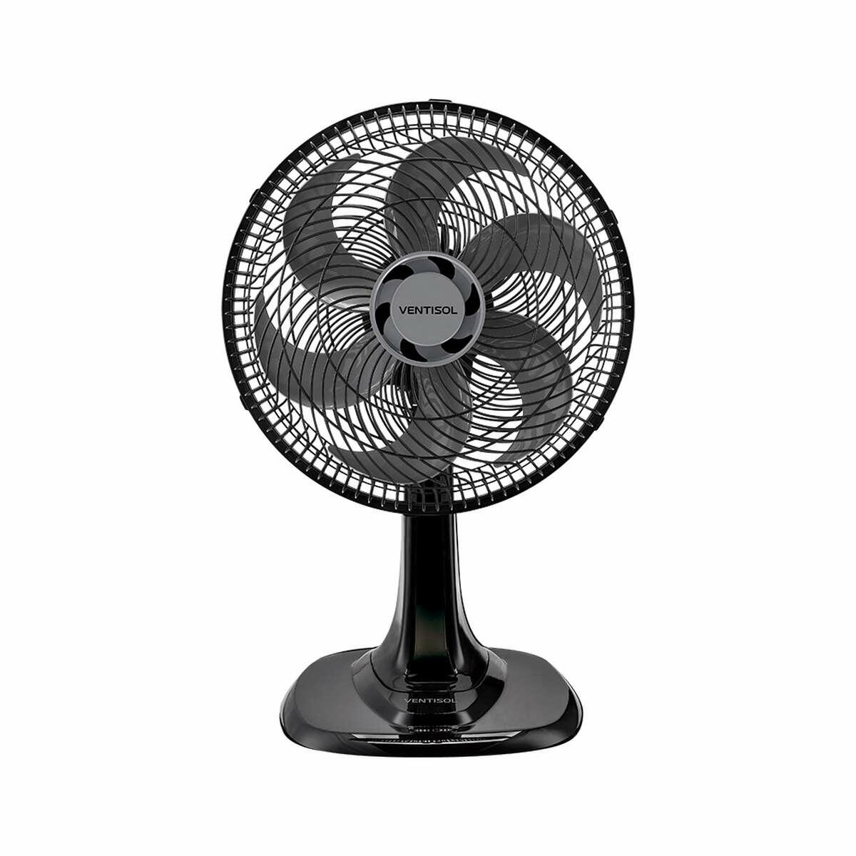 Ventilador de Mesa Turbo Premium 6 Pás 30cm Preto 220V VENTISOL