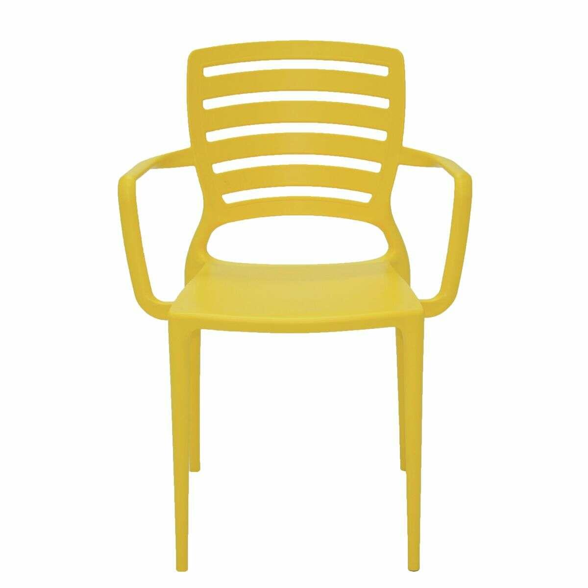 Cadeira Sofia com braço Amarelo Tramontina