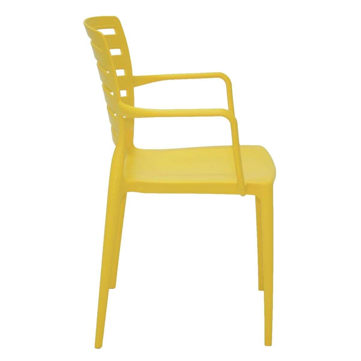 Cadeira Sofia com braço Amarelo Tramontina - Imagem 3