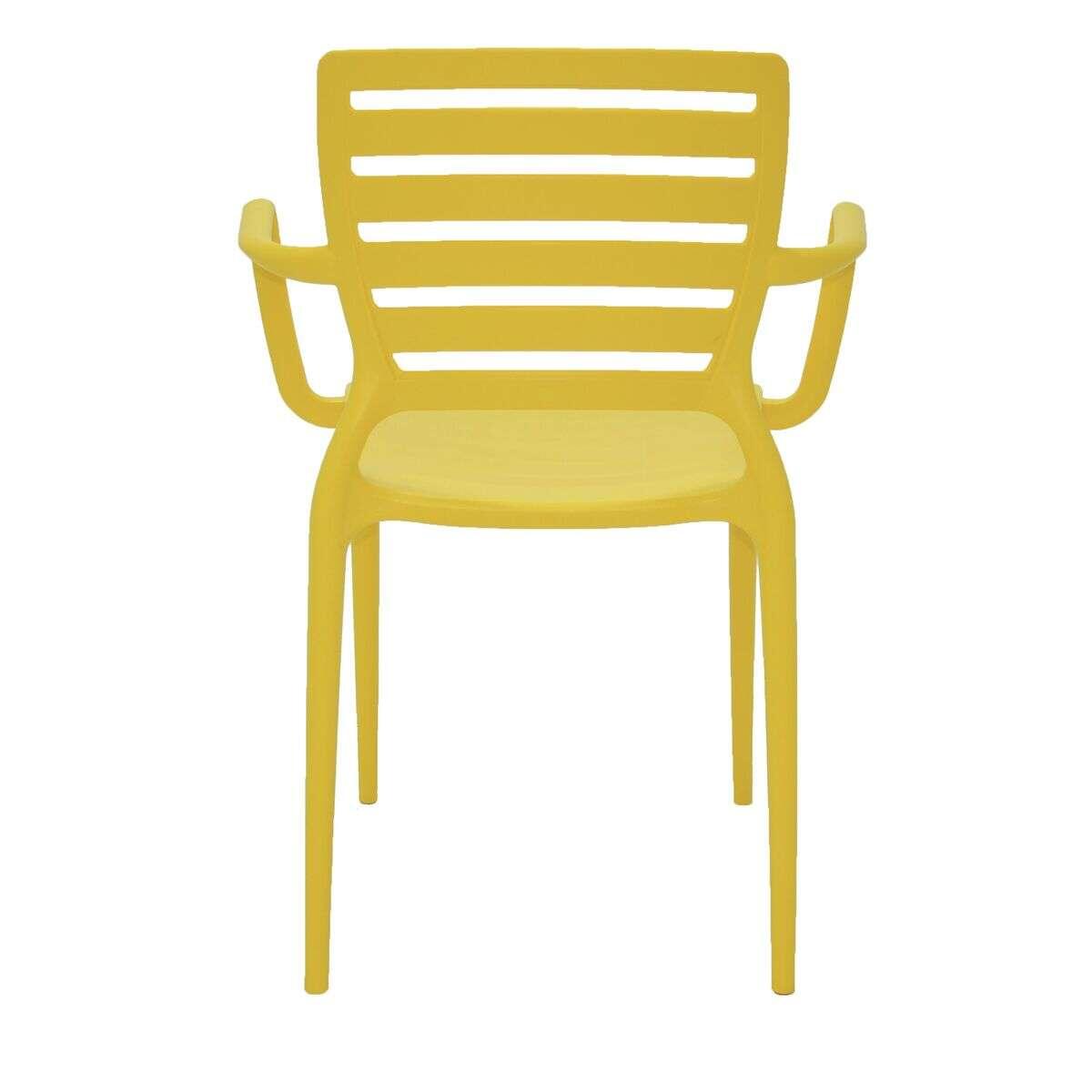 Cadeira Sofia com braço Amarelo Tramontina - Imagem 4