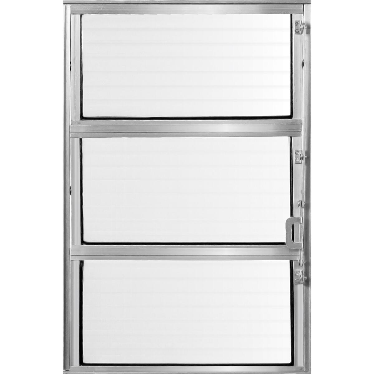 Vitrô Basculante Canelado em Alumínio 60x40cm Aluvid