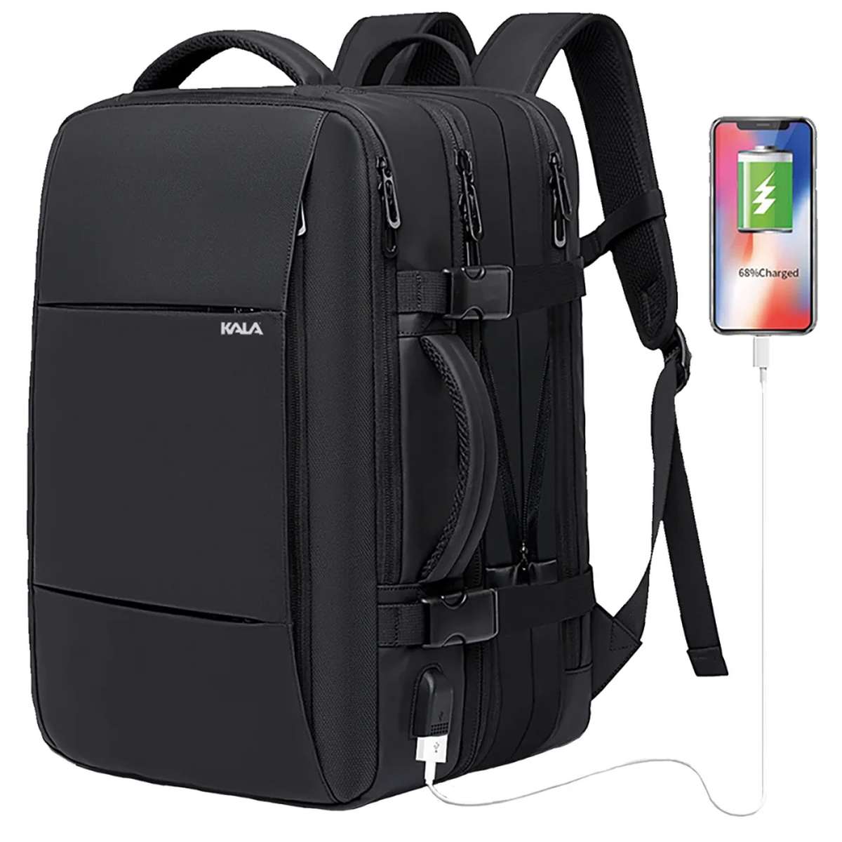 Mochila Travel 40L Preta Kala - Imagem 2