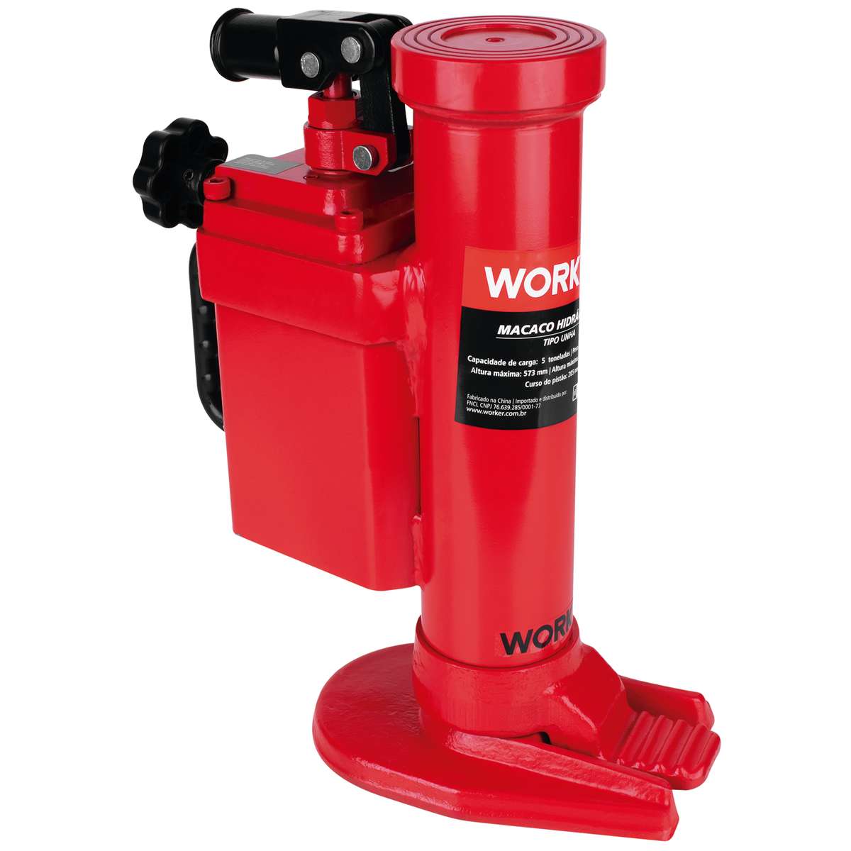 Macaco Hidráulico Tipo Unha 5 Tonelada Worker