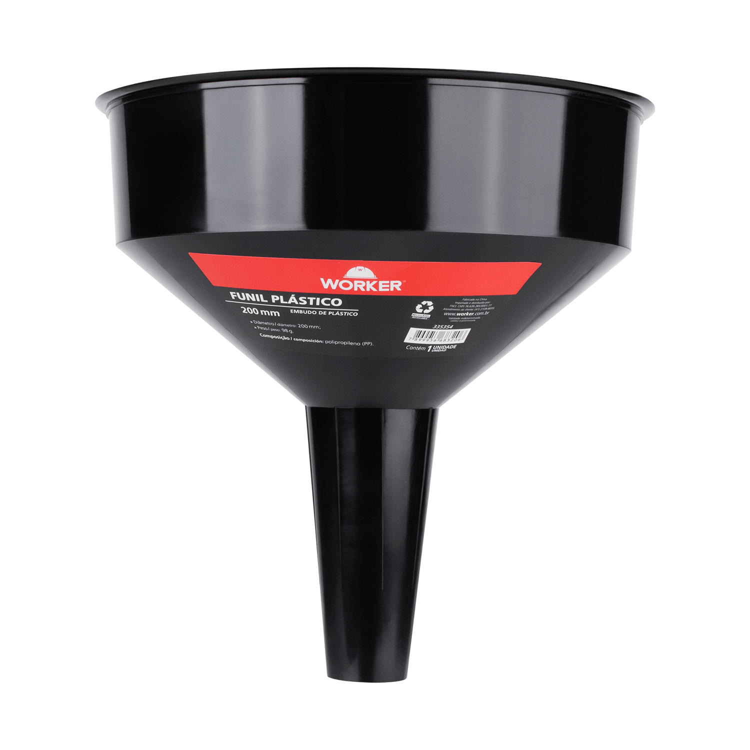 Funil Plástico 200MM Worker