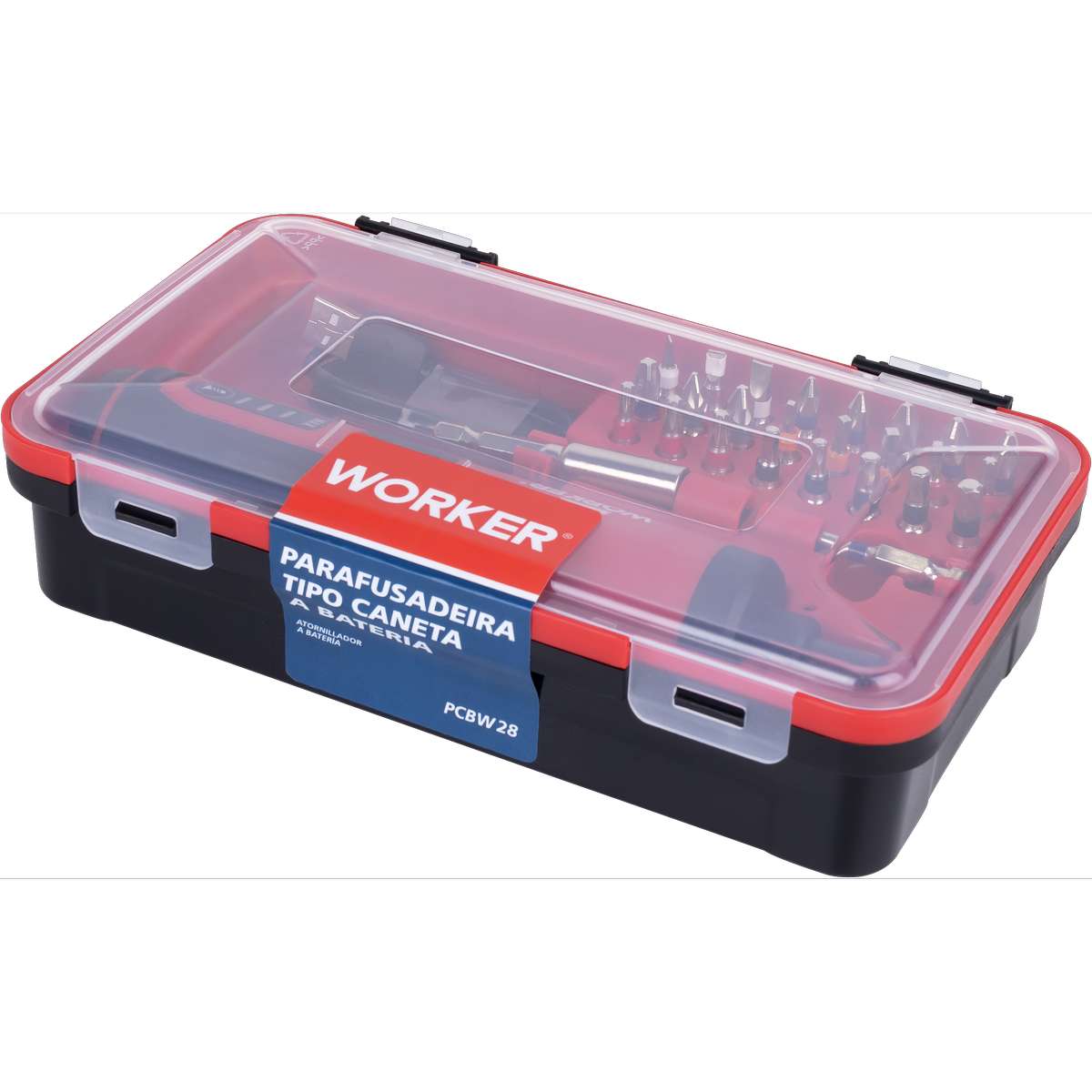 Parafusadeira Caneta 3,6V Bateria USB 28 Peças Worker - Imagem 3