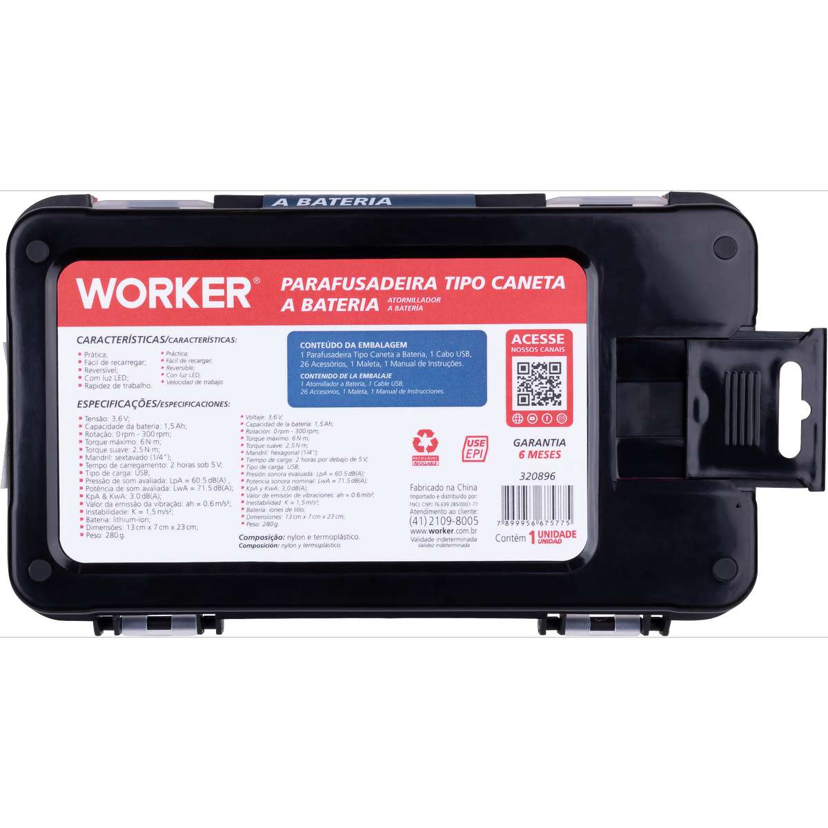 Parafusadeira Caneta 3,6V Bateria USB 28 Peças Worker - Imagem 37