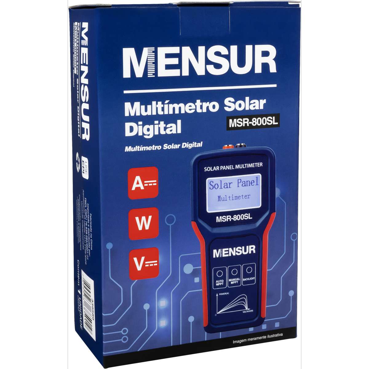 Multímetro Digital Painel Solar 800W Mensur - Imagem 8