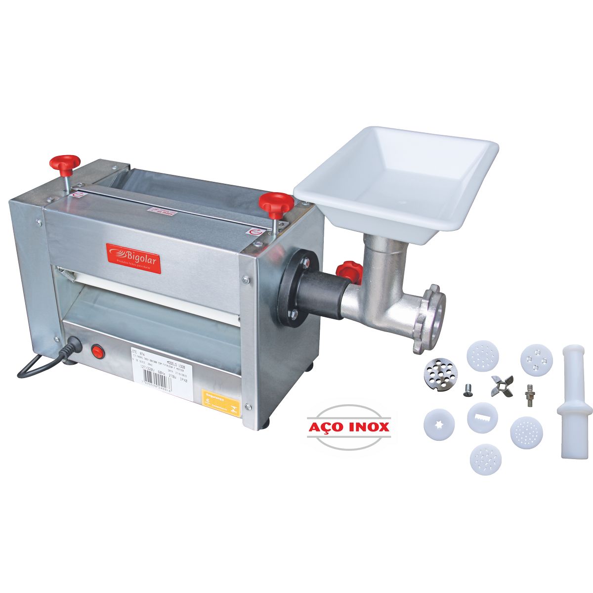 Cilindro Extrusor Moedor e Misturador Inox 25Cm 6 em 1 Bigolar