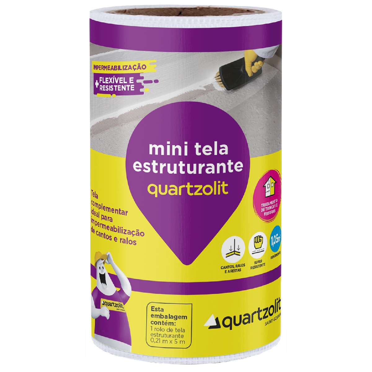 Tela Estruturante Mini Rolo 0,15CMX5M Quartzolit