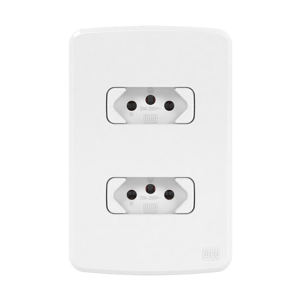 Tomada Dupla 20A Branco Compose