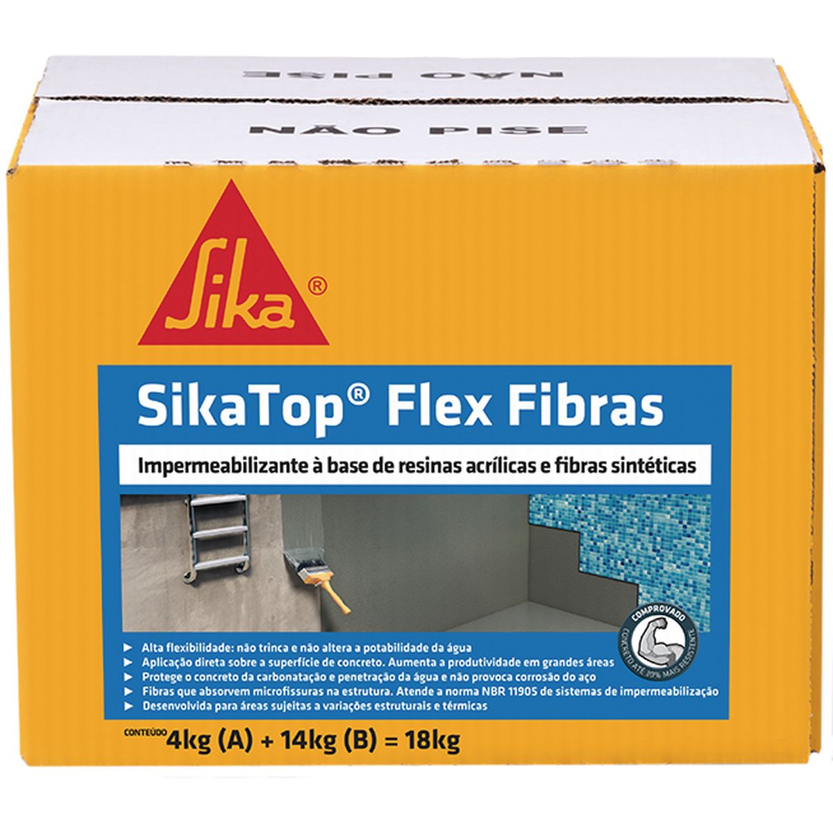 Impermeabilizante SikaTop Flex Fibra 18Kg Sika