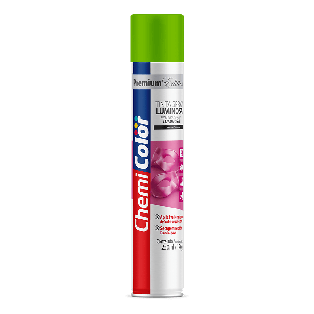 Tinta Spray Luminosa 250ml/120g Verde Chemicolor