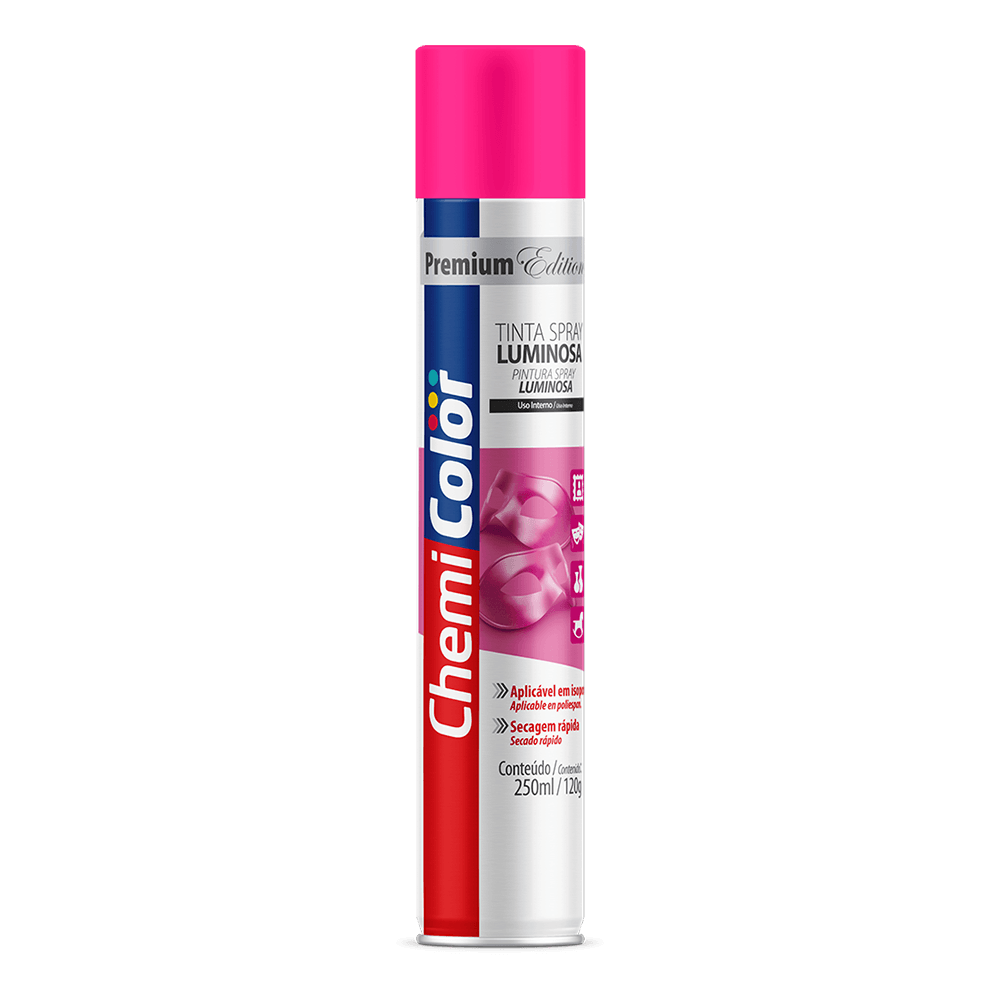 Tinta Spray Luminosa 250ml/120g Pink Chemicolor