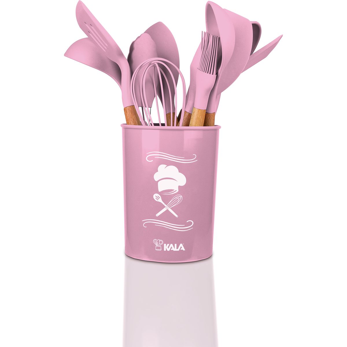 Kit Cozinha Ballagi 12 Peças Rosa Kala