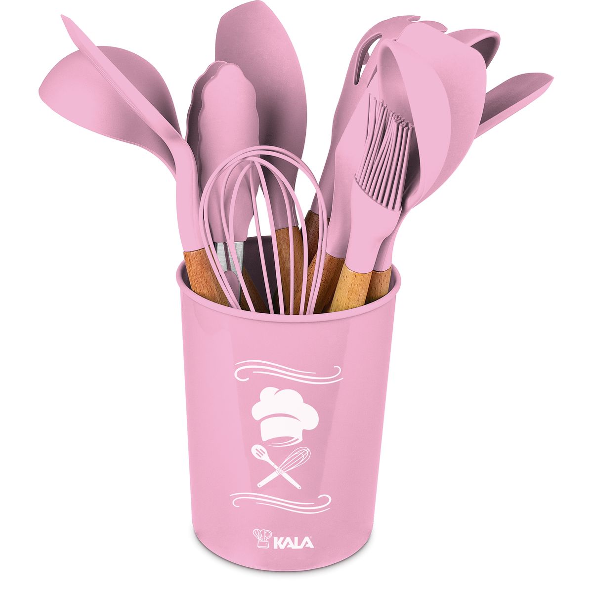 Kit Cozinha Ballagi 12 Peças Rosa Kala - Imagem 2