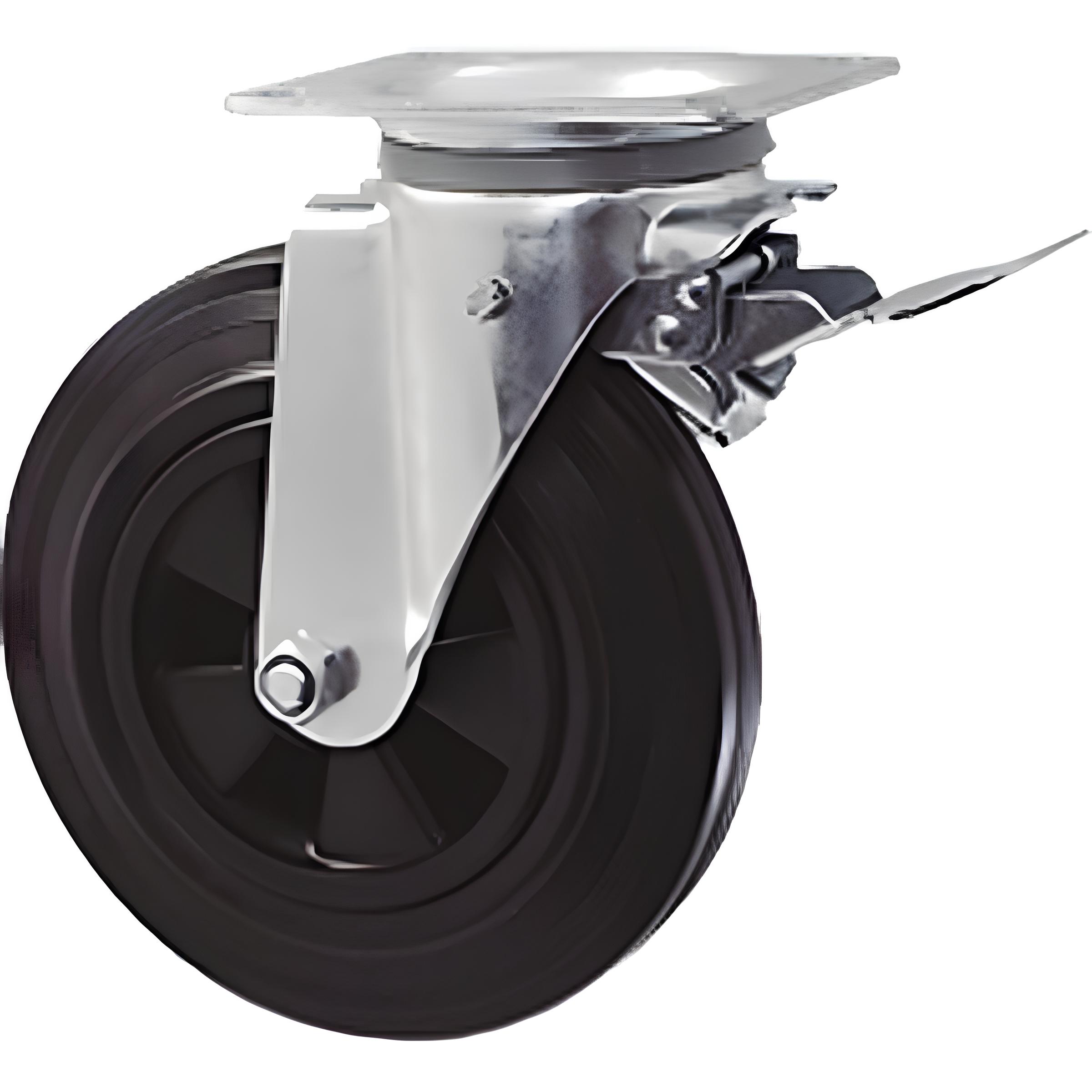 Rodízio Giratório Placa Fixa 8x2 Com Freio Colson