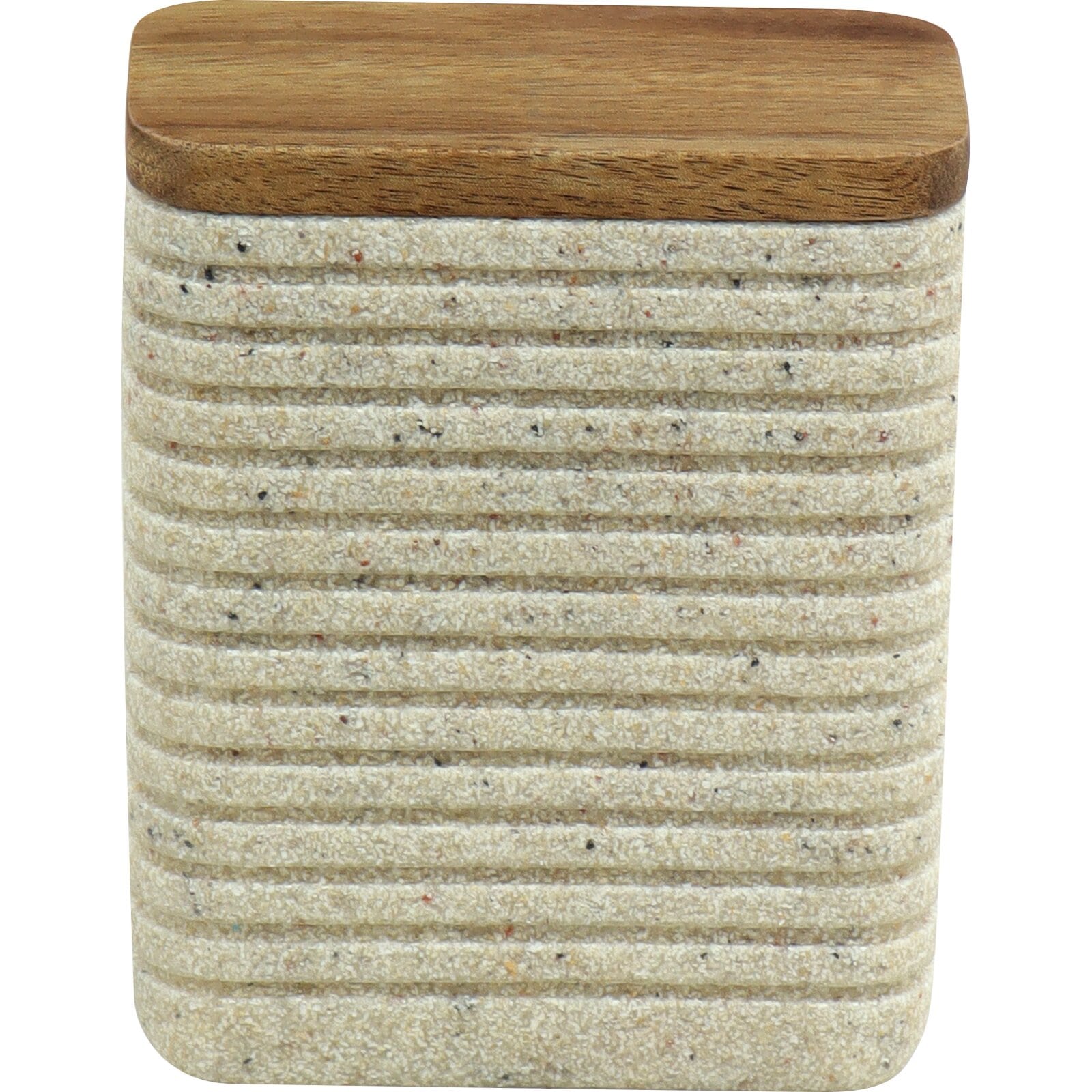 Porta Algodão Retangular Madeira Areia Kala