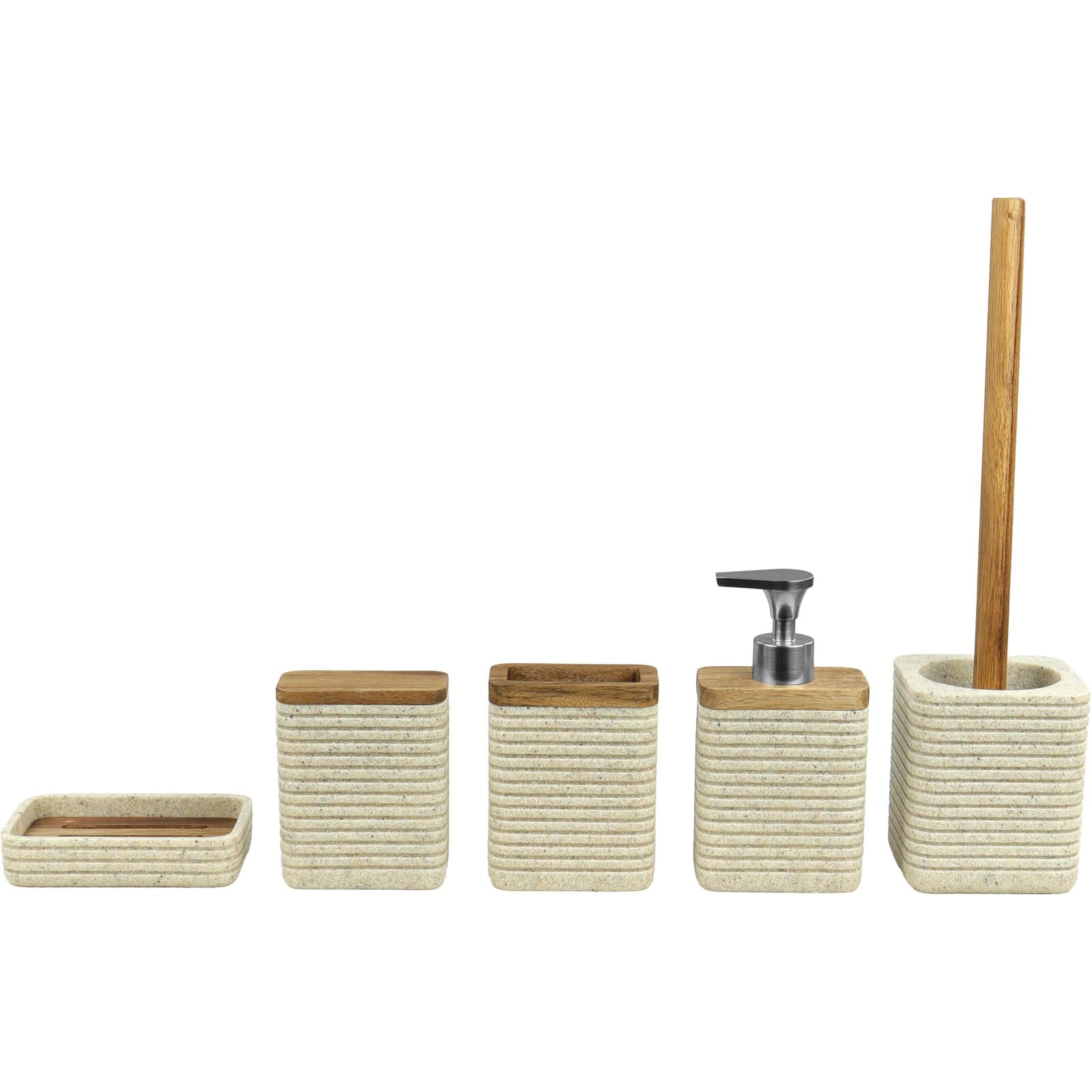 Saboneteira Retangular Madeira Areia Kala - Imagem 2