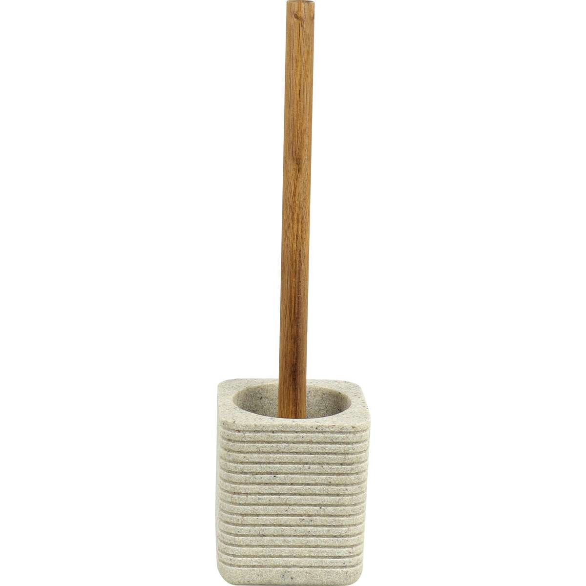 Escova Sanitária Retangular Madeira Areia Kala - Imagem 2