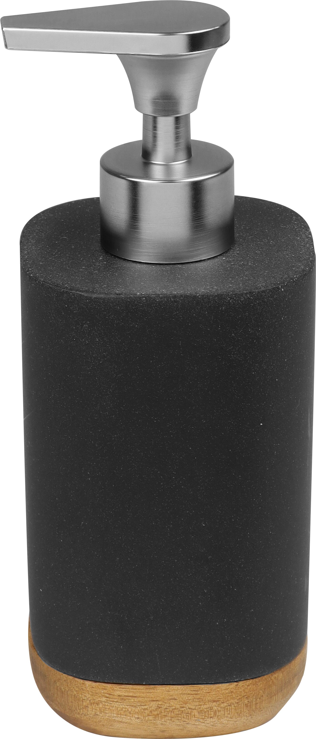 Dispenser para Sabonete Líquido Redondo Madeira Preto Kala