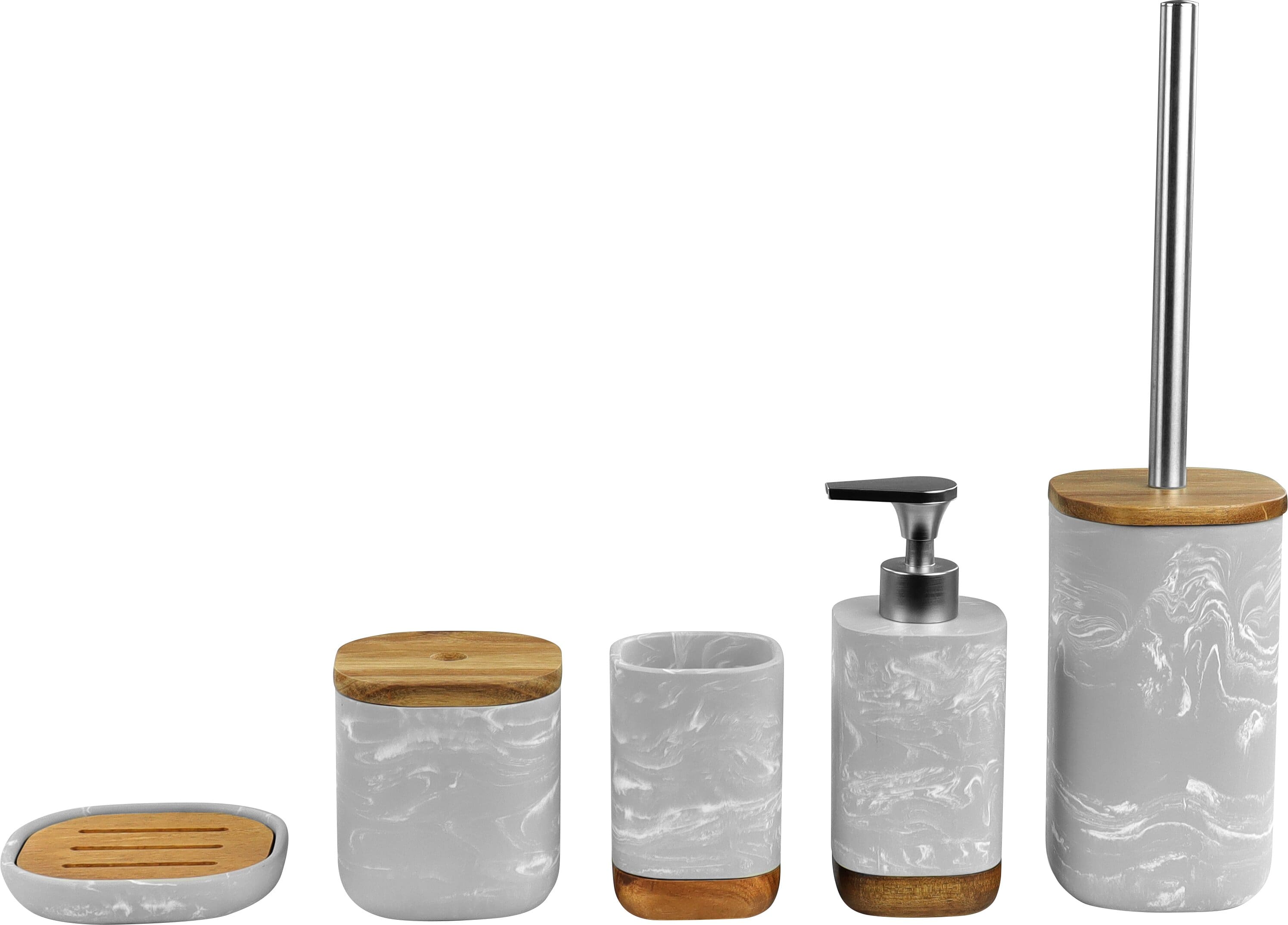 Porta Algodão Redondo em Plástico Cinza Kala - Imagem 2