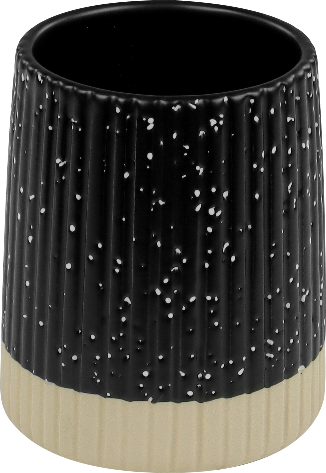 Porta Escova de Dentes em Cerâmica Preto Kala
