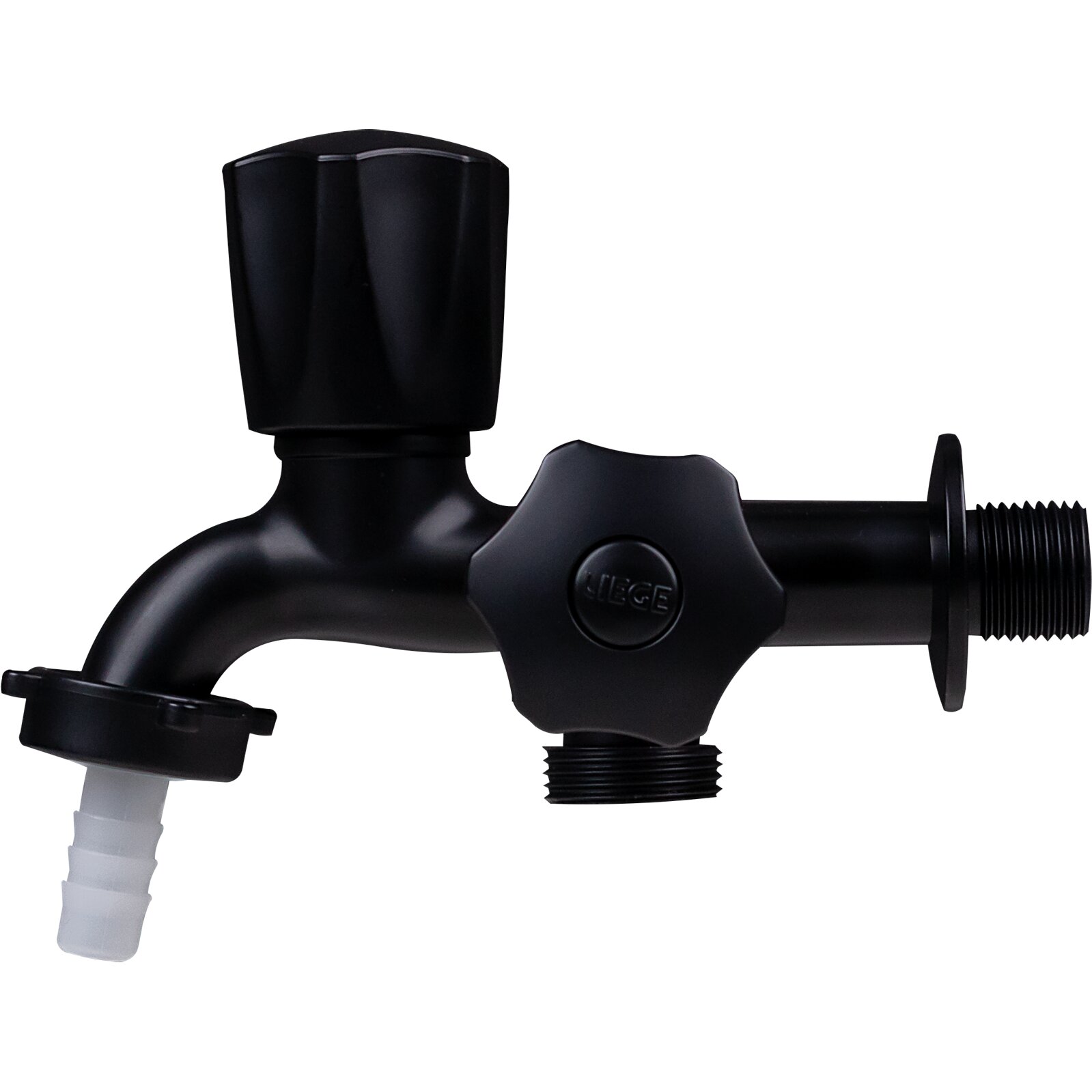 Torneira Maquina Lavar 1/4" Volta ABS Preto C50 Liege