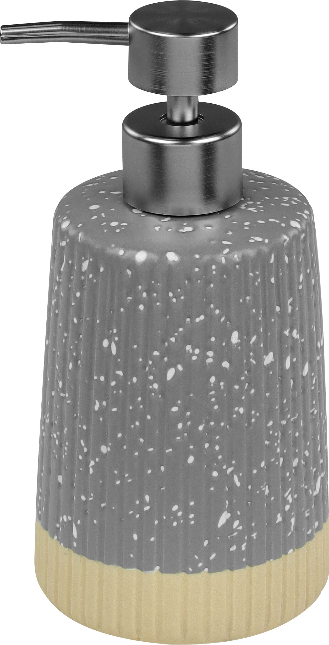 Dispenser para Sabonete Líquido em Cerâmica Cinza Kala