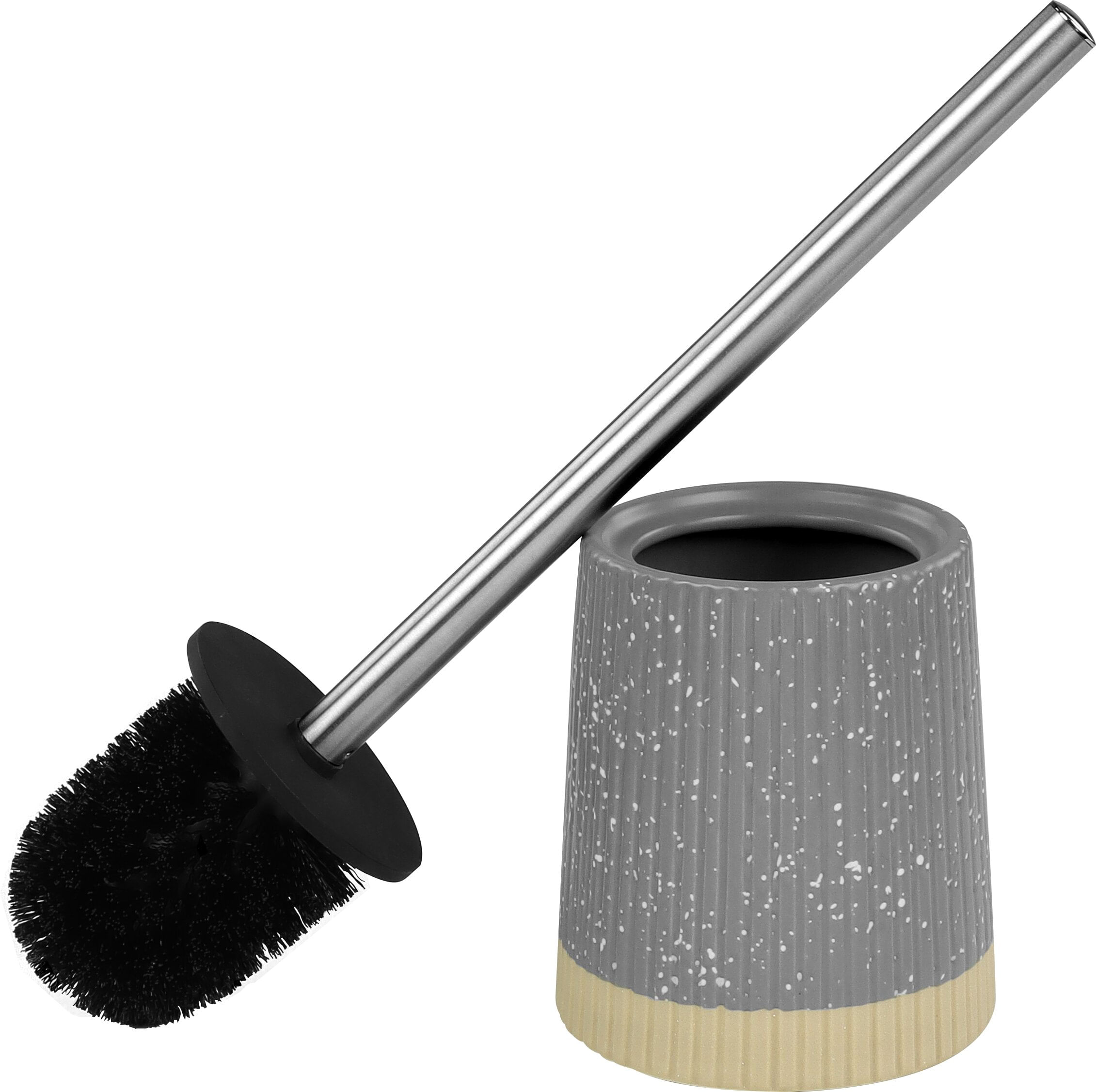 Escova para Vaso Sanitário em Cerâmica Cinza Kala