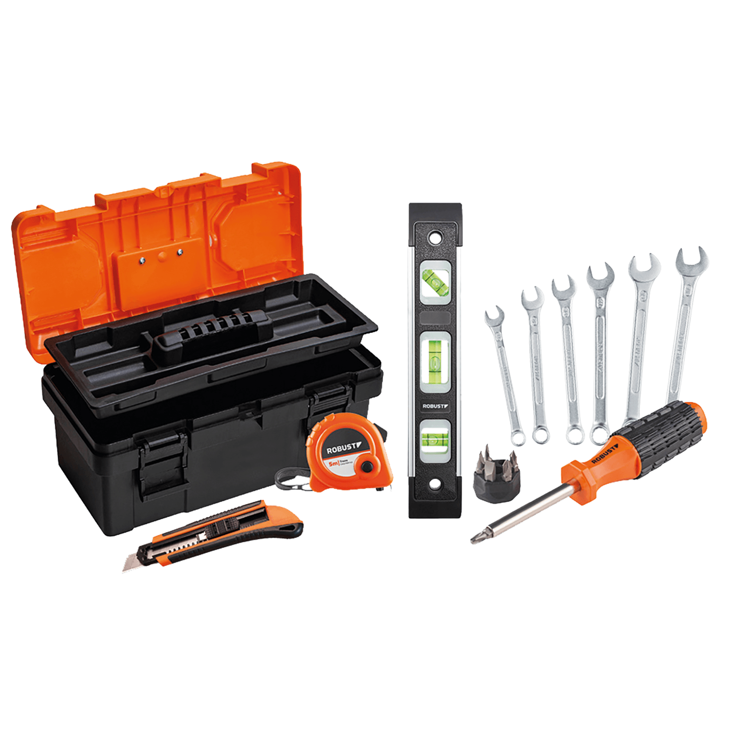 Kit de Ferramentas com Caixa Plástica 16 Peças Robust