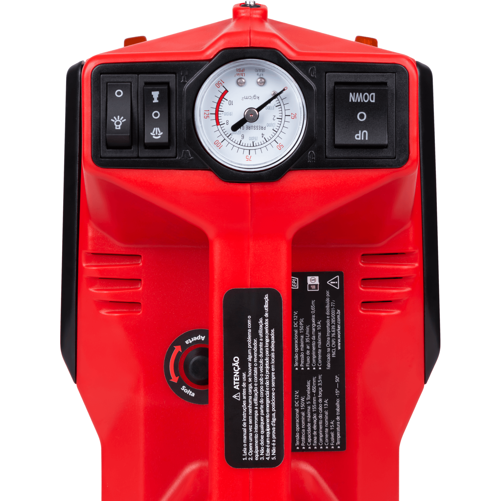 Macaco Hidráulico 5 Toneladas Elétrico 12V Worker - Imagem 6