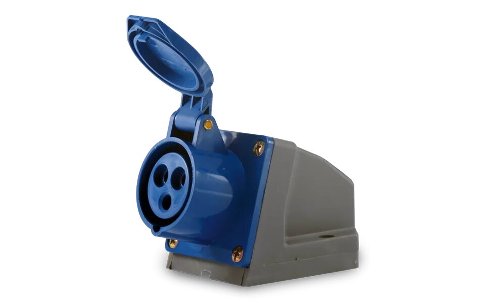 Tomada Sobrepor 3P+T 16A 200/250V Azul Soprano