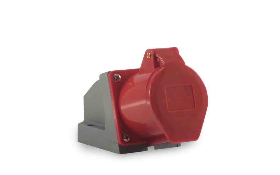 Tomada Sobrepor 3P+T32A 380/415V Vermelha Soprano - Imagem 2