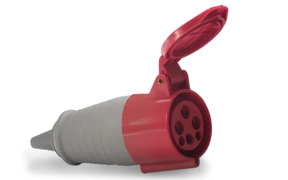 Acoplamento 3P+T 32A 380/415V Vermelho Soprano