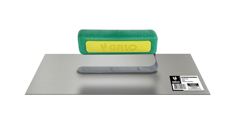 Desempenadeira Aço 12x29cm Inox Cabo Aberto Galo