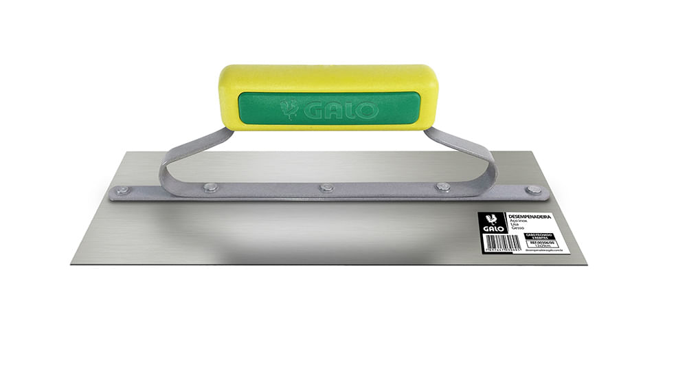 Desempenadeira Aço 12x29cm Inox Gesso Galo