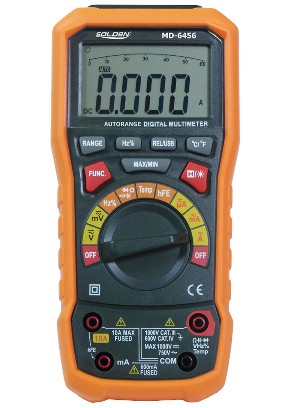 Multímetro Digital MD-6456 True RMS Solden