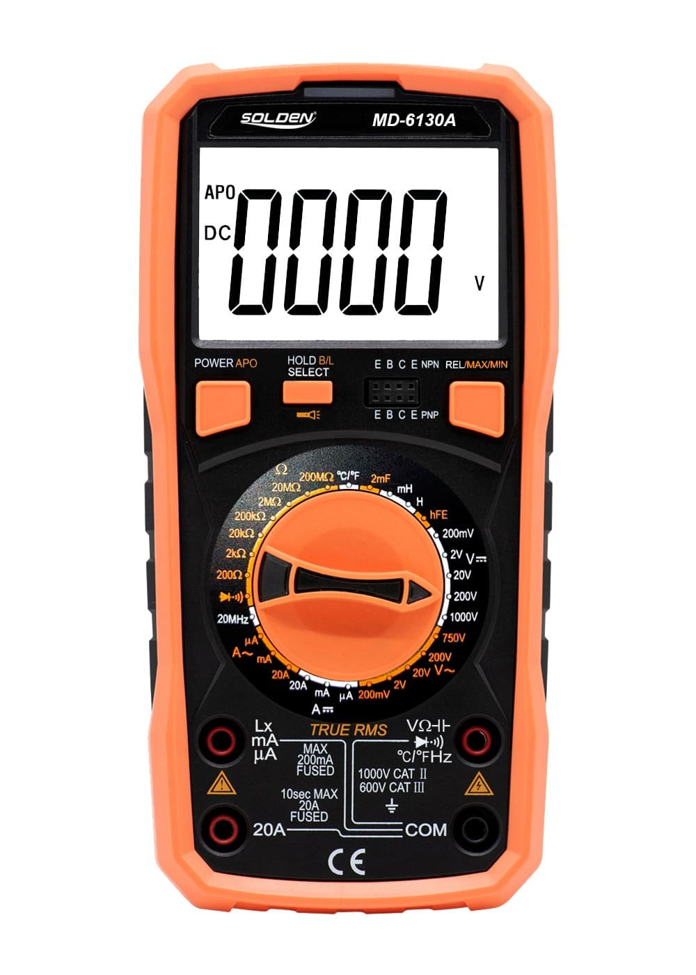 Multímetro Digital MD-6130A True RMS Solden
