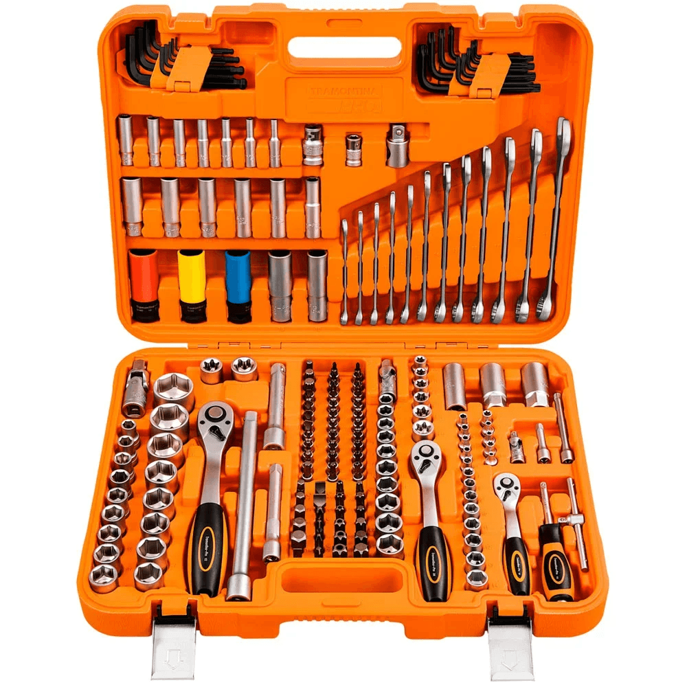 Kit de Ferramentas Oficinas 176 peças com Maleta Tramontina