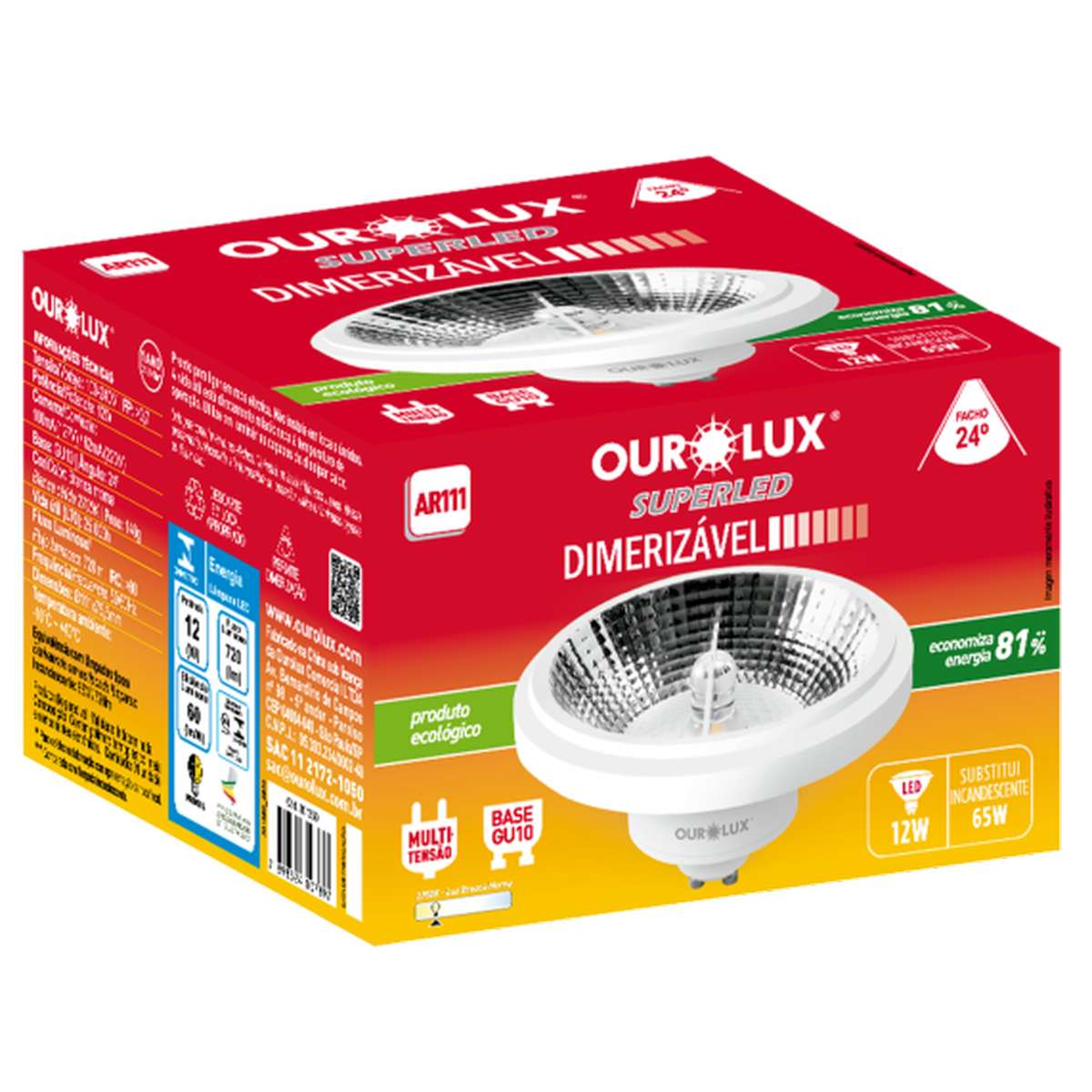 Lâmpada Led AR111 Dimer 12W 2700K Biv 24 - Imagem 2
