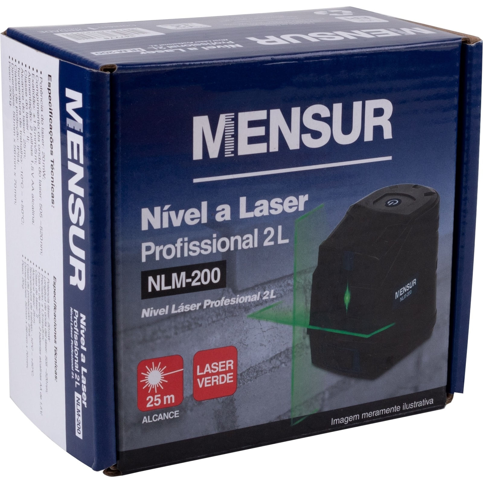 Nível Laser Digital NLM-200 Verde 2 Linhas Mensur - Imagem 8