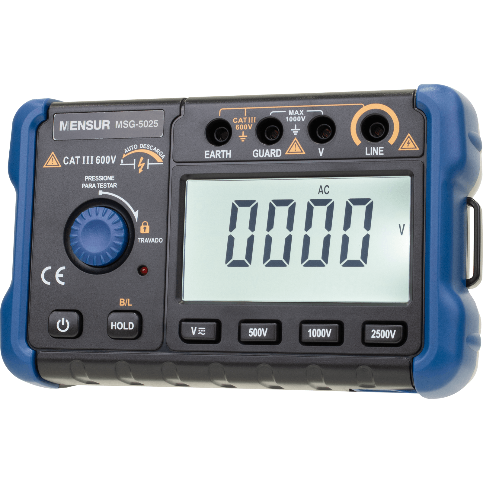 Megôhmetro Digital MSG-5025 600V 2,5V Mensur - Imagem 2