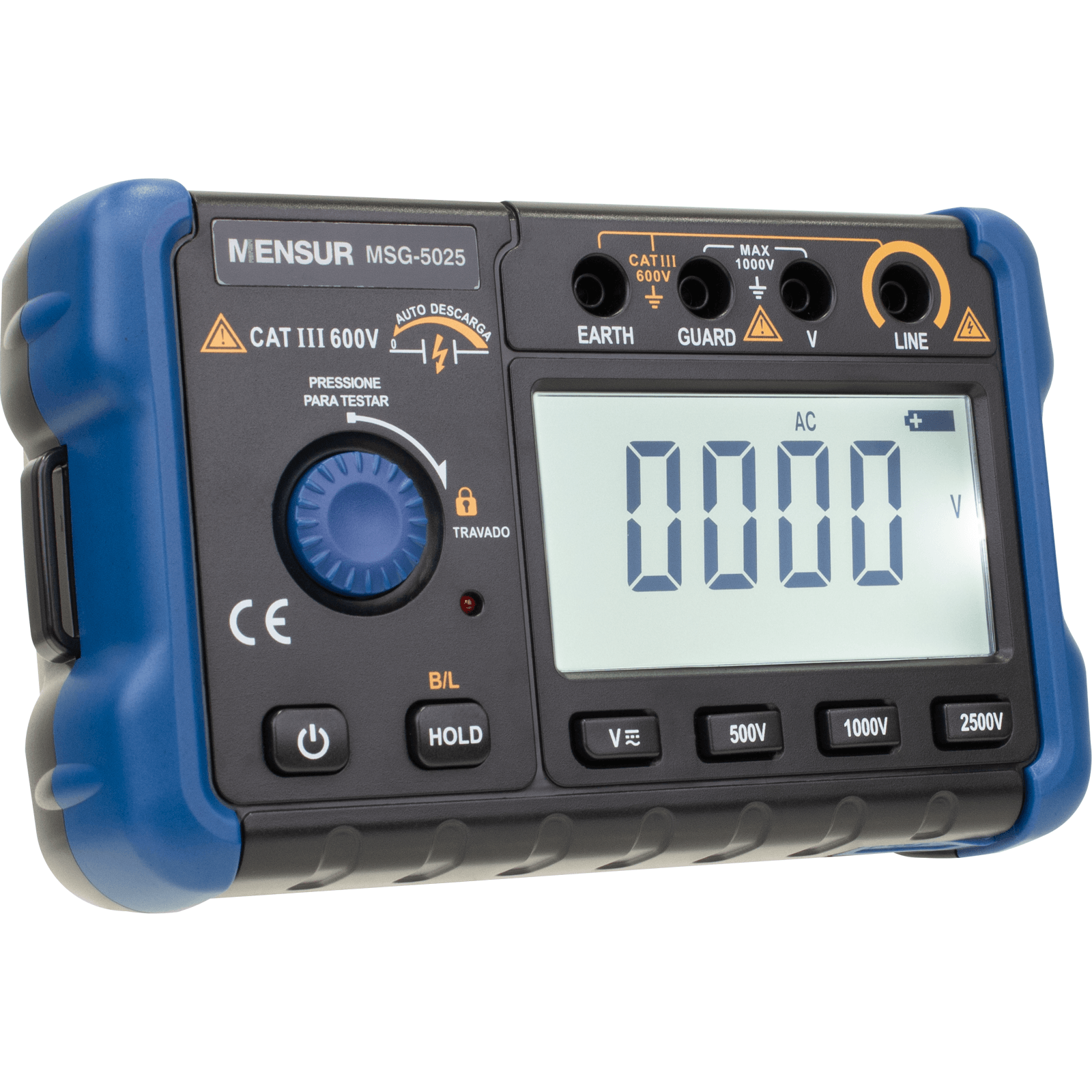 Megôhmetro Digital MSG-5025 600V 2,5V Mensur - Imagem 3