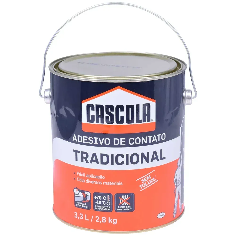 Adesivo de Contato Cascola Tradicional Sem Toluol 2,8Kg Henkel - Imagem 2