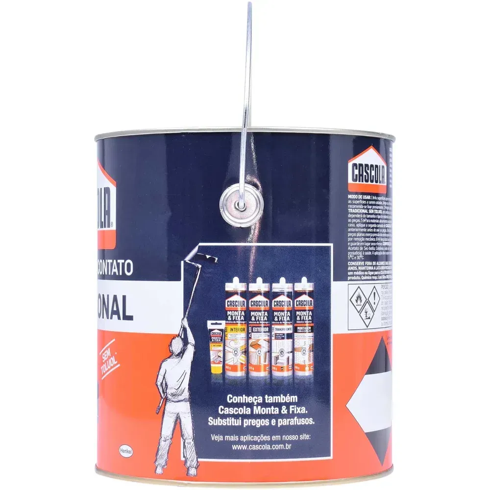 Adesivo de Contato Cascola Tradicional Sem Toluol 2,8Kg Henkel - Imagem 4