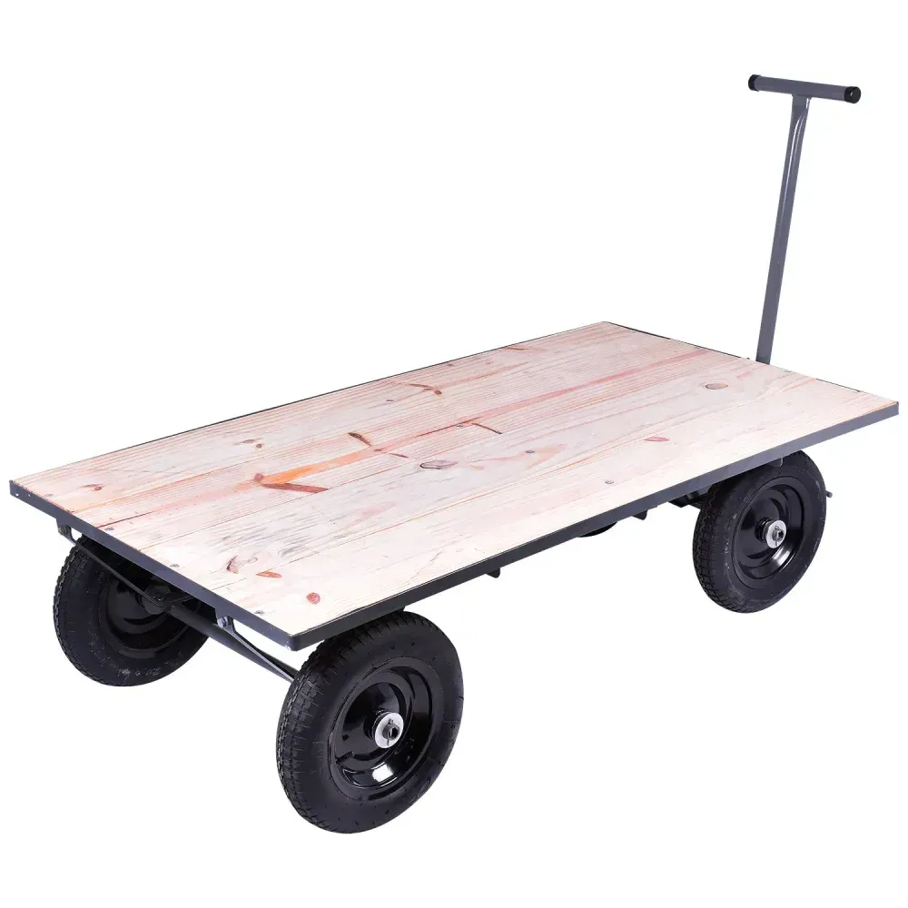 Carrinho Plataforma Com Tampo de Madeira Desmontável Bumafer