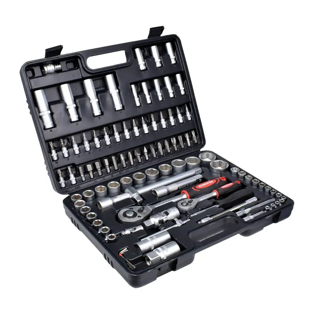 Jogo de Soquetes Sextavado com Catraca 94 Peças Bumafer - Imagem 4