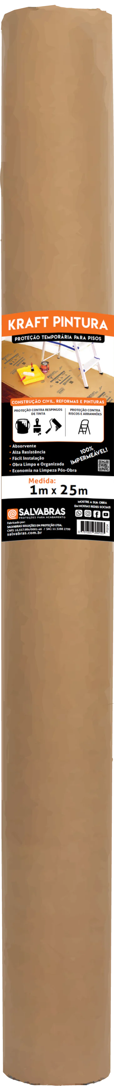 Papel Kraft de Piso 1x25m Salvabras