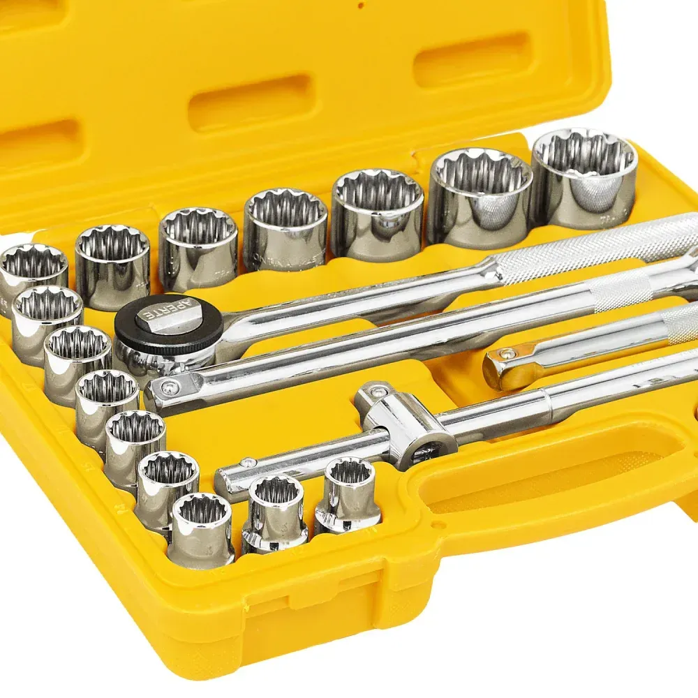 Jogo de Soquetes Estriados 1/2" 22 Peças Tramontina - Imagem 3